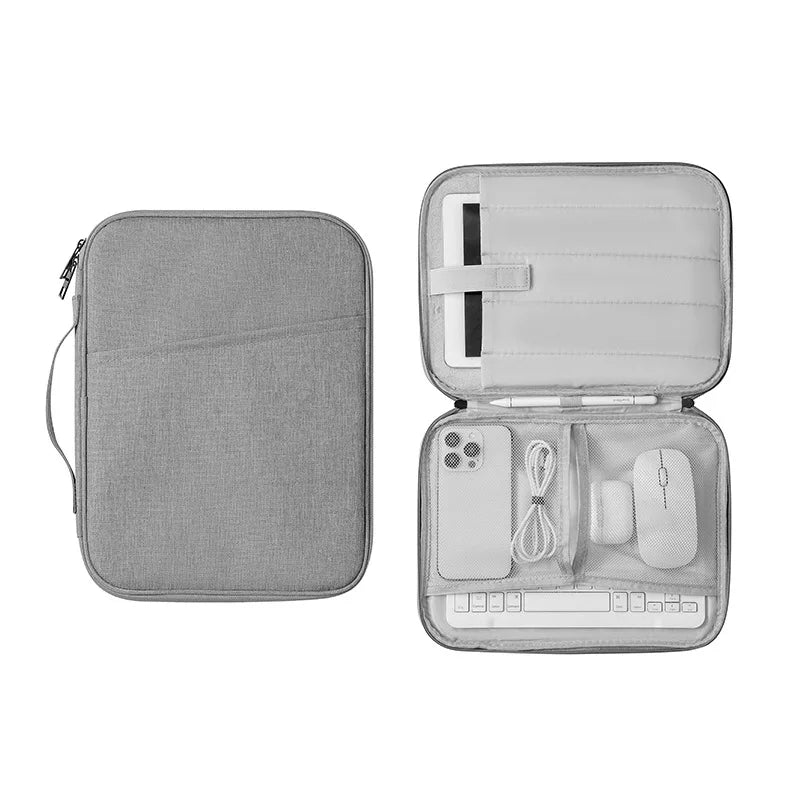 11-13 Inch Waterproof iPad Tablet Laptop Bag, Handheld Portable Storage Pouch for iPad & Tablet, High Quality Qme Grey 11-inch