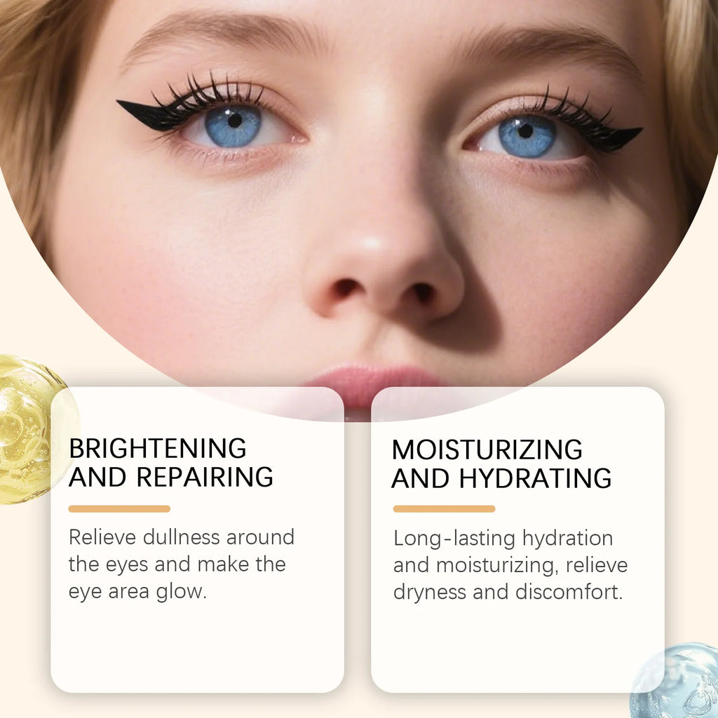Instant Lift Brighten Peptide Eye Cream Anti Puffiness Dark Circles Anti-Aging Firming Moisturizing Delicate Smooth Eye SkinCare Qme