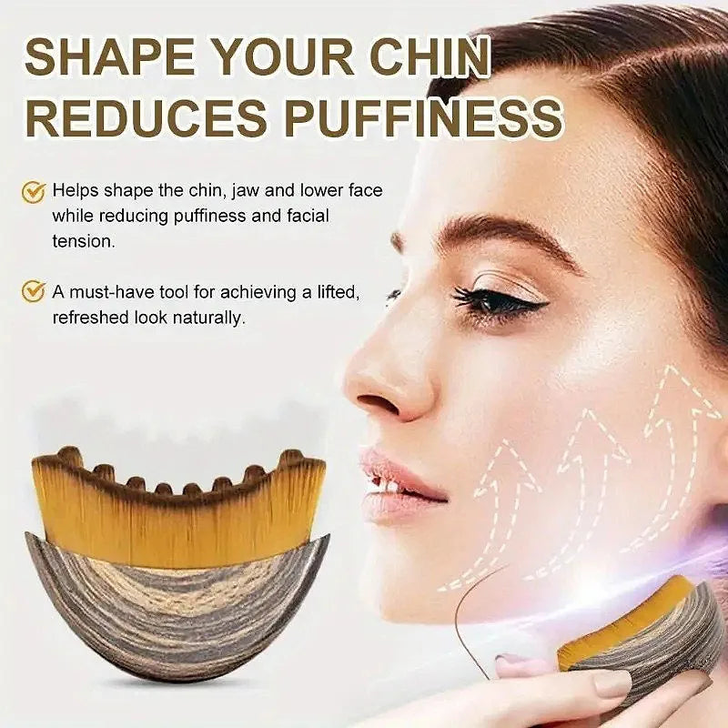 Lymphatic Contour Face Brush Ergonomically Designed Fit Sculpting Qme