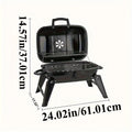 Portable Gas Grill with Lid 1 Burner Foldable Legs Small Propane Grill for Outdoor Cooking Camping BBQs Patios Gardens Qme Portable BBQ Grill