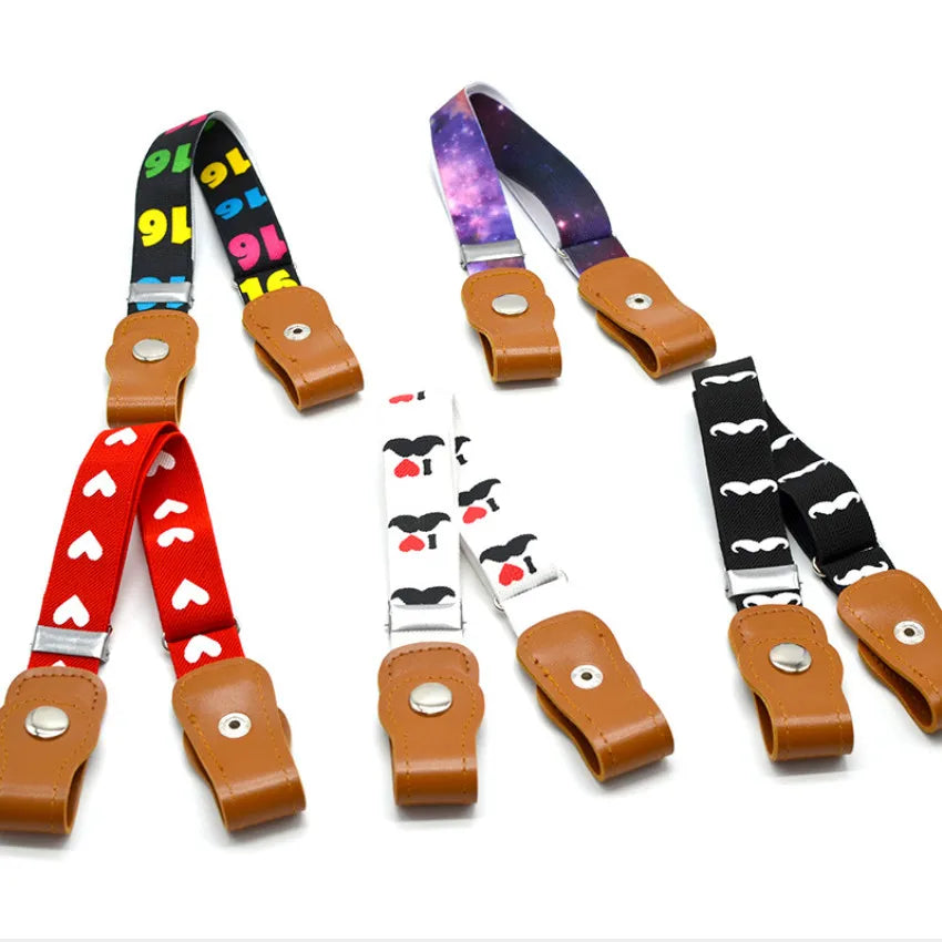 Belts Child Buckle-free Elastic Belt No Buckle Stretch Kids Toddlers Qme