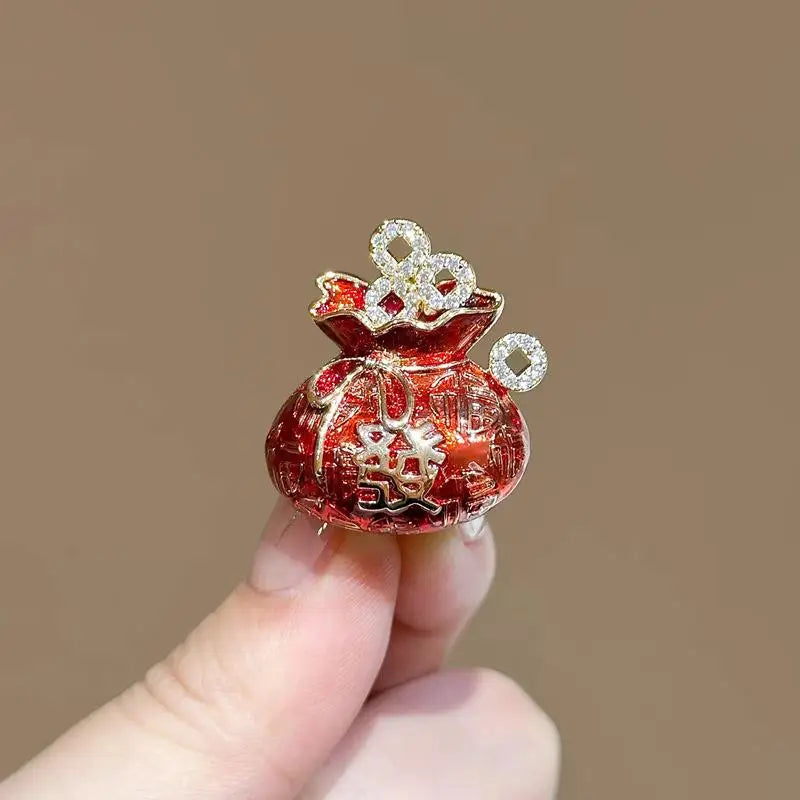 Cute Zodiac Pony Lion Dance Brooches Versatile Animals Horse Corsage Pins Clothing Accessories New Year's Gifts Qme