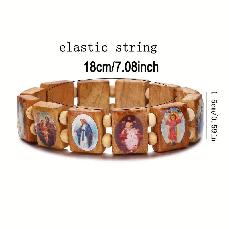 Spiritual Beaded Prayer Jewelry Devotional Wear Wooden Rosary Qme