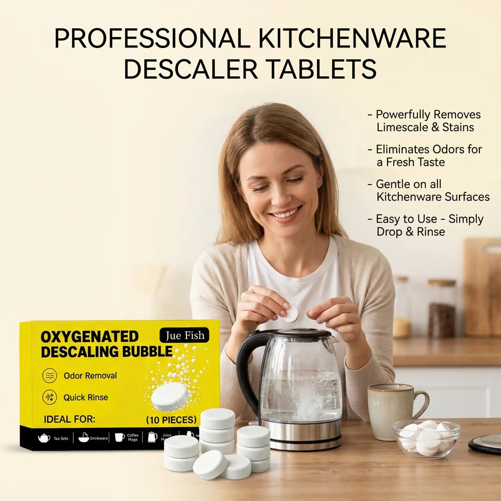 Oxygenated Descaling Bubble Tablets Removing Limescale Reduce Odor Kettles & Coffee Makers Cleaner Effervescent Cleaning Tablets Qme