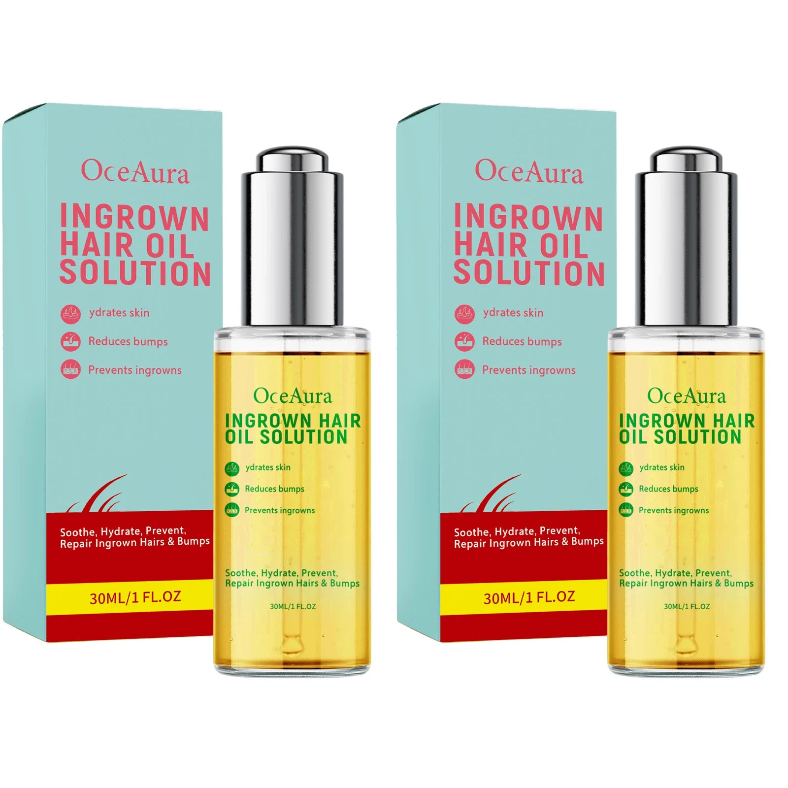 Oceaura Body Care Oil After Hair Removal Reduce Bumps Soften Cuticles Qme 2 X 30ml Boxed