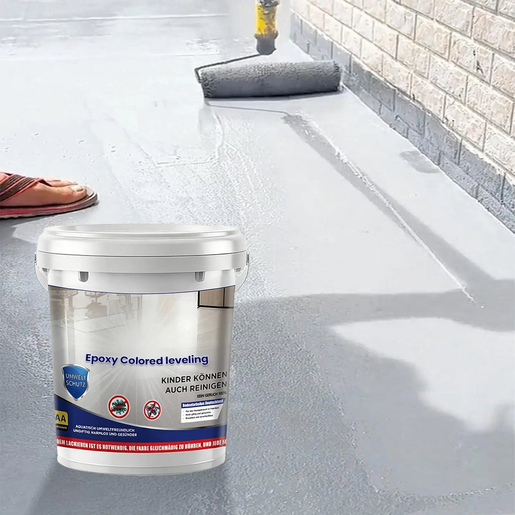 500ml Garage Floor Paint Quick Drying High-Gloss Self-Leveling Coating Epoxy Colored Sand Floor Paint For Indoor Outdoor Garage Qme