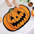 Halloween Carpet Floor Mat Doormat Halloween Creative Cute Cartoon Devil Pumpkin Bat Decoration Non-Slip Floor Door Mat Qme A One Size