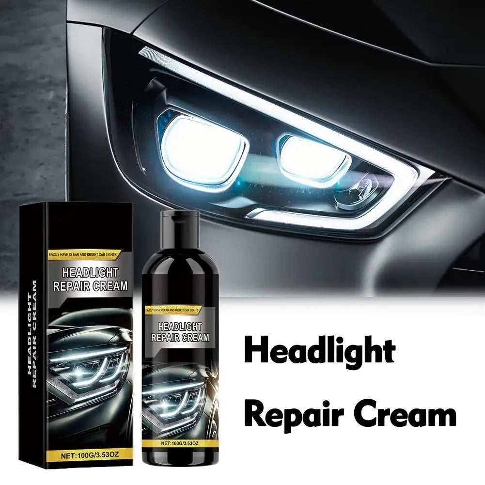 Car Headlight Restoration Polishing pasteHeadlamp Scratch Remover Repair Cleaning Paste Remove Oxidation Headlight Polish Liquid Qme