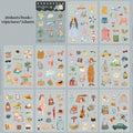 Vintage Country Life Sticker Book, Art Journal Scrapbooking Supplies, Figure & Food Illustrations, Multi-Purpose Gift Stickers Qme A
