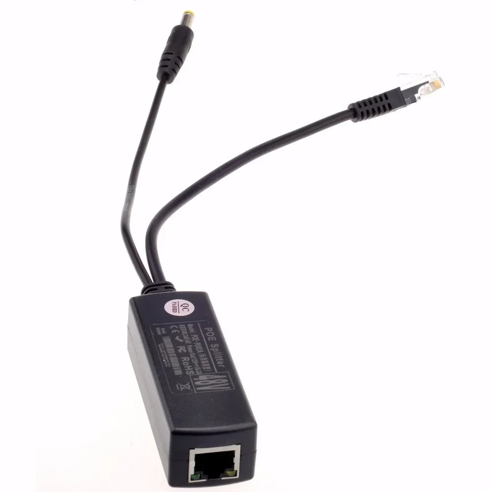 POE Switch IEEE802.3af 48V input 12V output 15.4W POE Splitter 100meters POE camera nvr without power adaper Qme