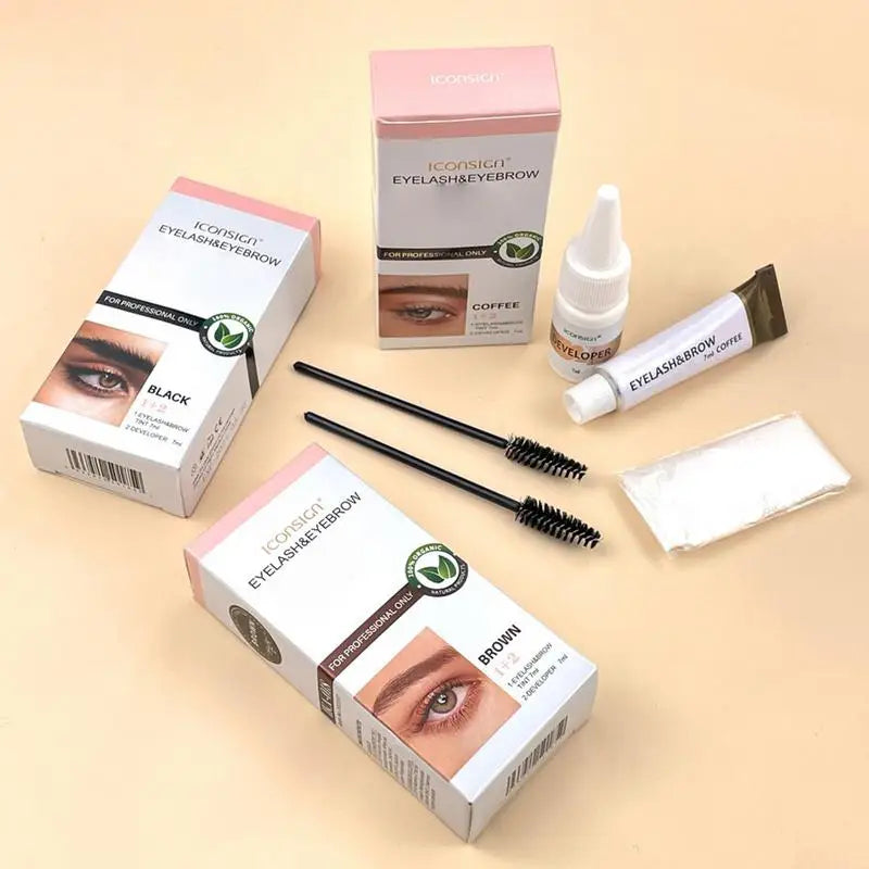 5pcs Eyebrow Tinting Kit Eyelash Eyebrow Dye Tint Gel Quick Dry Waterproof Long-lasting Eyebrow Dye Tint Dye Eyebrow Mascara Qme