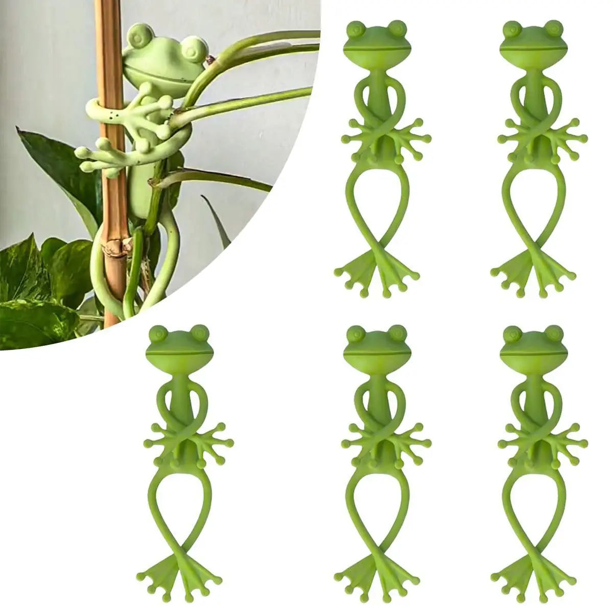 Frog Plant Stand Fixed Clip Plastic Decorative Support Frame Qme 5P