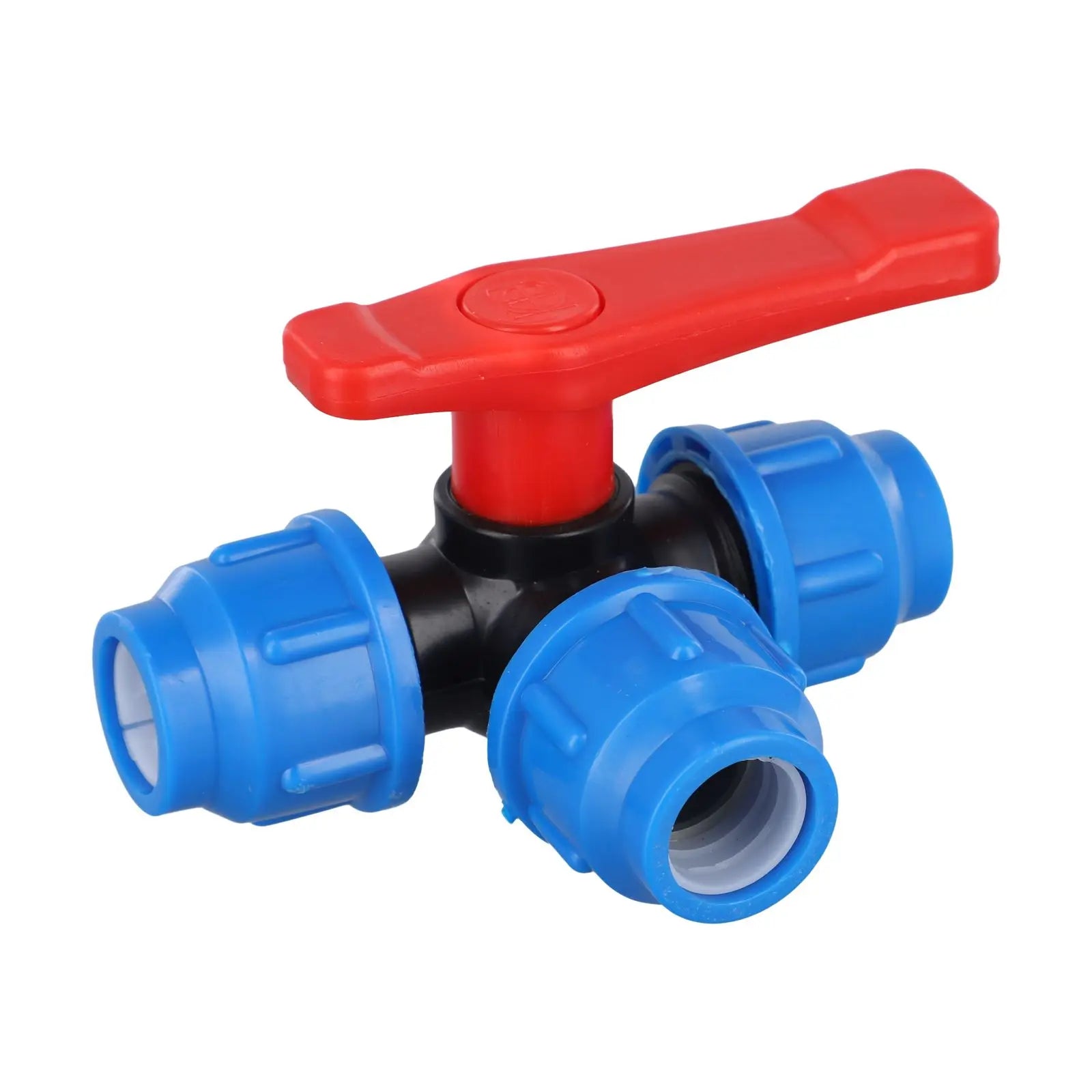 20/25/32/40/50mm PE Pipe Faucet Diverter 3-Way Ball Valve Ball Valve Garden Lawn Irrigation Water Pipe Fitting Qme 20mm