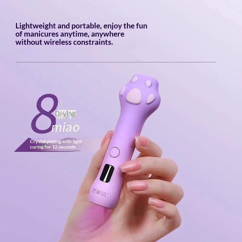 Cute Paw Rechargeable UV Nail Lamp Fast Curing LED Light Parent Child Qme