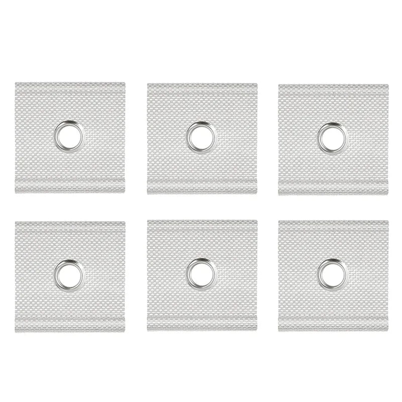 6-12PCS RV Camping Awning Hooks Clips Stainless Steel Sunshade Rail Hook RV Tent Hangers Sunshade Hook Clips Camper accessories Qme Whtie 6pcs