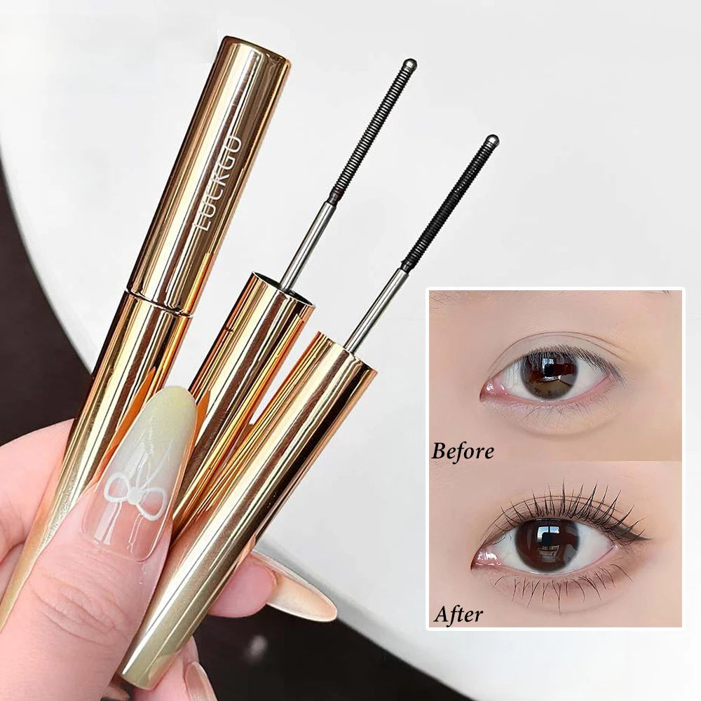 LUCKGO 3D Curling Metal Mascara Waterproof Long-lasting Ultra-fine Qme