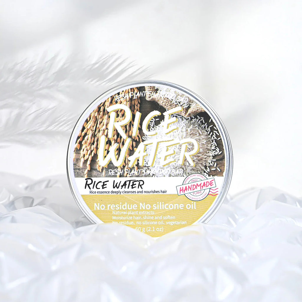 Solid Rice Water Wash Hair Soap Essence Oil Control Anti Dandruff Qme