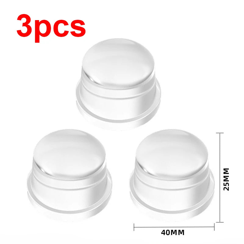 1-8Pcs Clear Soft Silicone Door Stopper Anti Collision Wall Guard Adhesive Rubber Bumper Protector For Door Handle Cabinet Qme 3pcs
