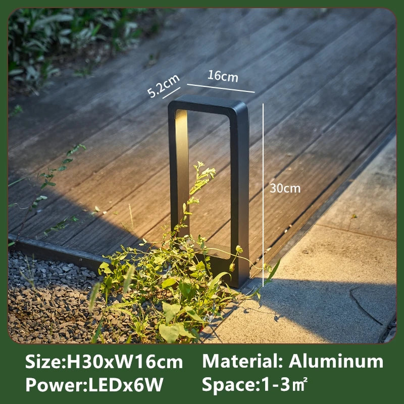 IP54 Outdoor 6W Led Garden Light Modern Aluminum Led Lawn Lamps Landscape Spotlight for Garden Yard AC85-265V 80cm Qme Warm white L30cm