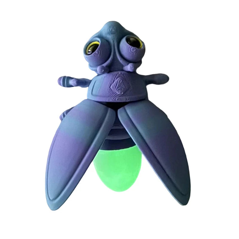 3D Printed Luminous Firefly Figurines Refrigerator Door Magnets Firefly Decorative Magnets Desktop Ornament Decorative Sculpture Qme A4
