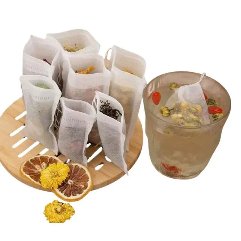 Tea Infuser Spice Loose Coffee Seal Filter Mesh Bag Disposable Pouch Qme