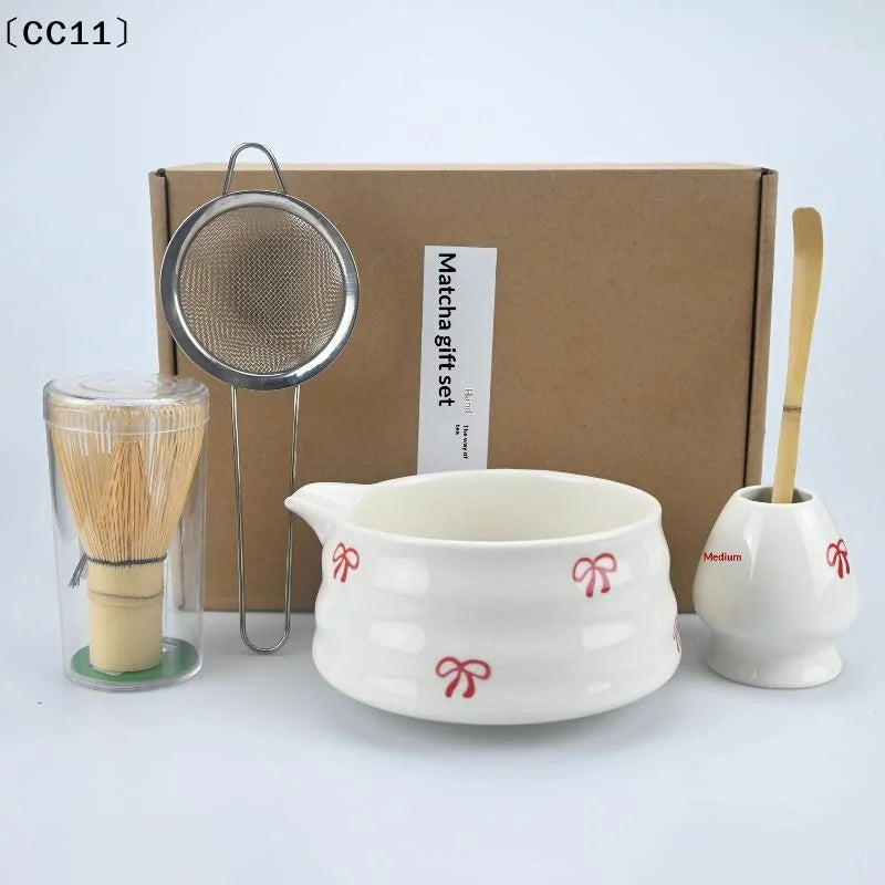 2 4 Matcha Whisk Bow Japanese Tea Includes Sets Bowl Spout Qme