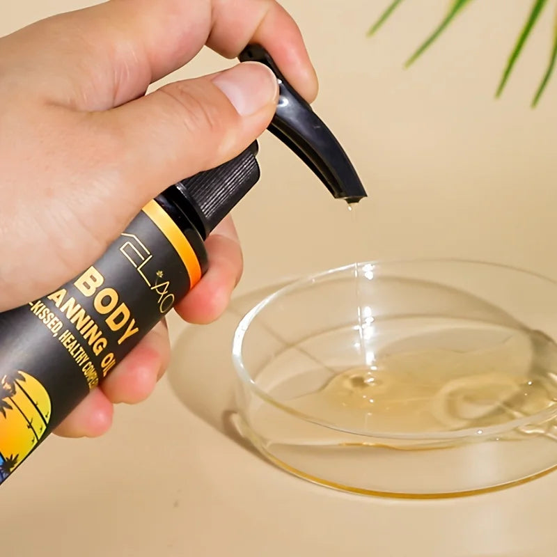 MELAO Tanning Oil Tanned Intensifier Get a Faster, Darker Sun Tan From Packed with Ultra Moisturizing Oils to Keep Skin Hydrated Qme