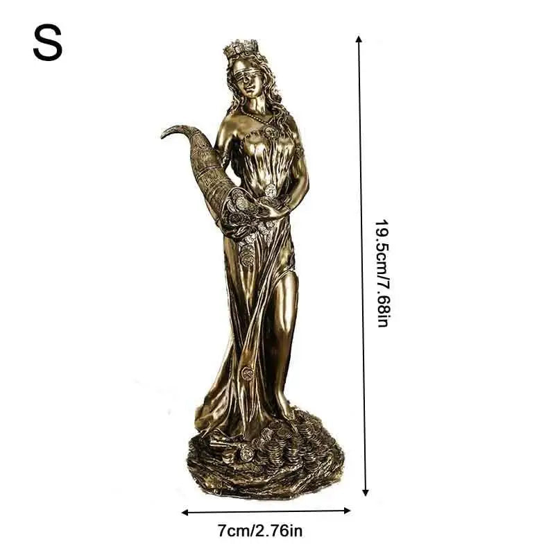 Tyche Sculpture Ancient Greek Goddess Wealth Statue Opening Cash Qme S