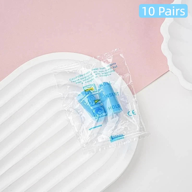 Soft Foam Earplugs 38dB Noise Cancelling 10 Pairs Multicolor
