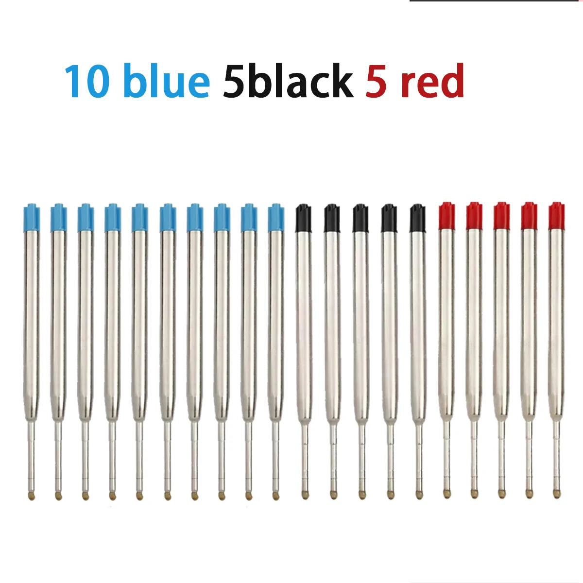 5-30pcs L:3.9 In Ballpoint Pen G2 Metal Refills Blue/Black/Red Ink for Pens Medium Point Rods for Writing Office Stationery Qme 10blue 5black 5red