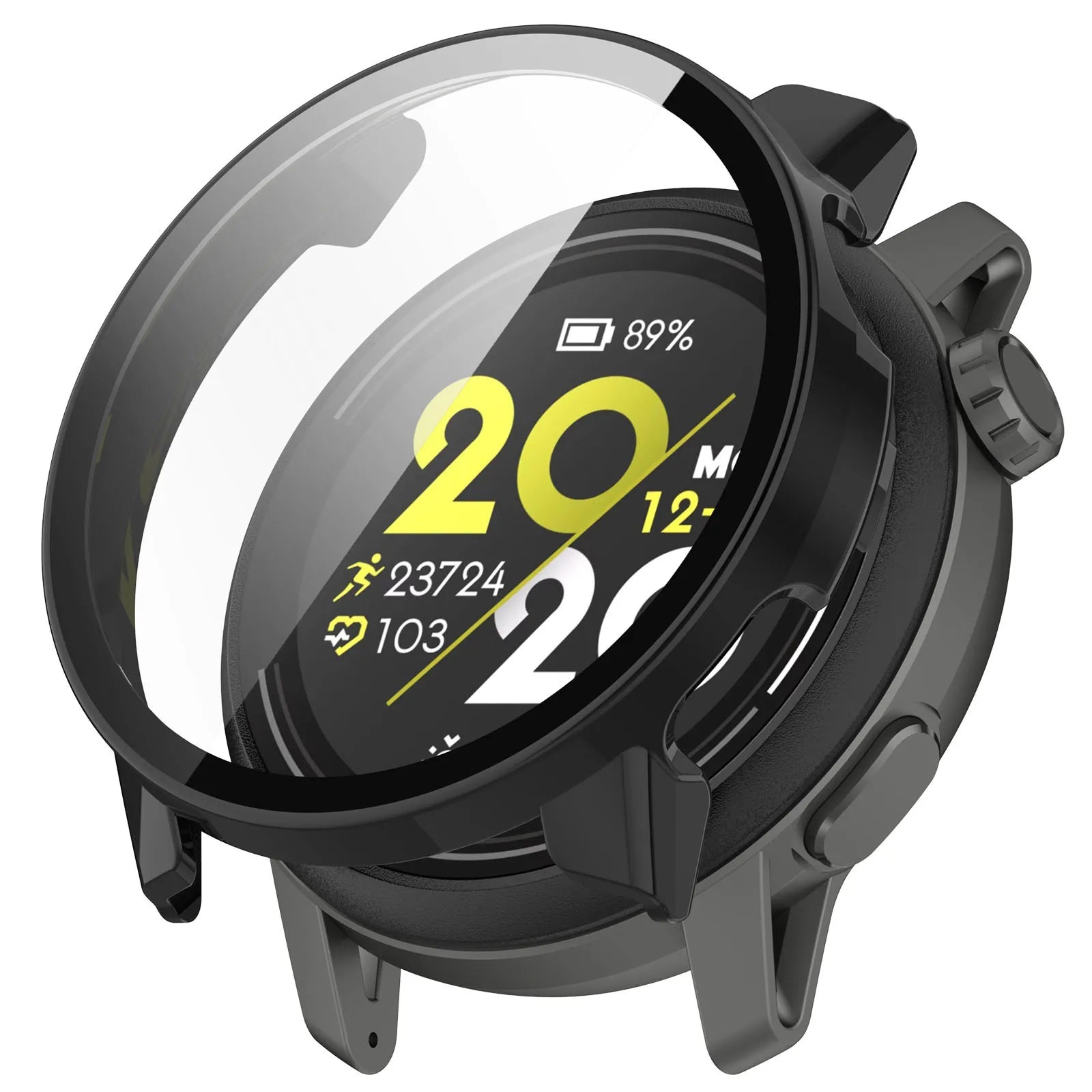 Tempered Glass Case For Coros Pace 3 2 Smart Watch Strap Protective Cover Bumper Pace3 Pace2 Screen Protector Shell Accessories Qme black For Coros Pace 2