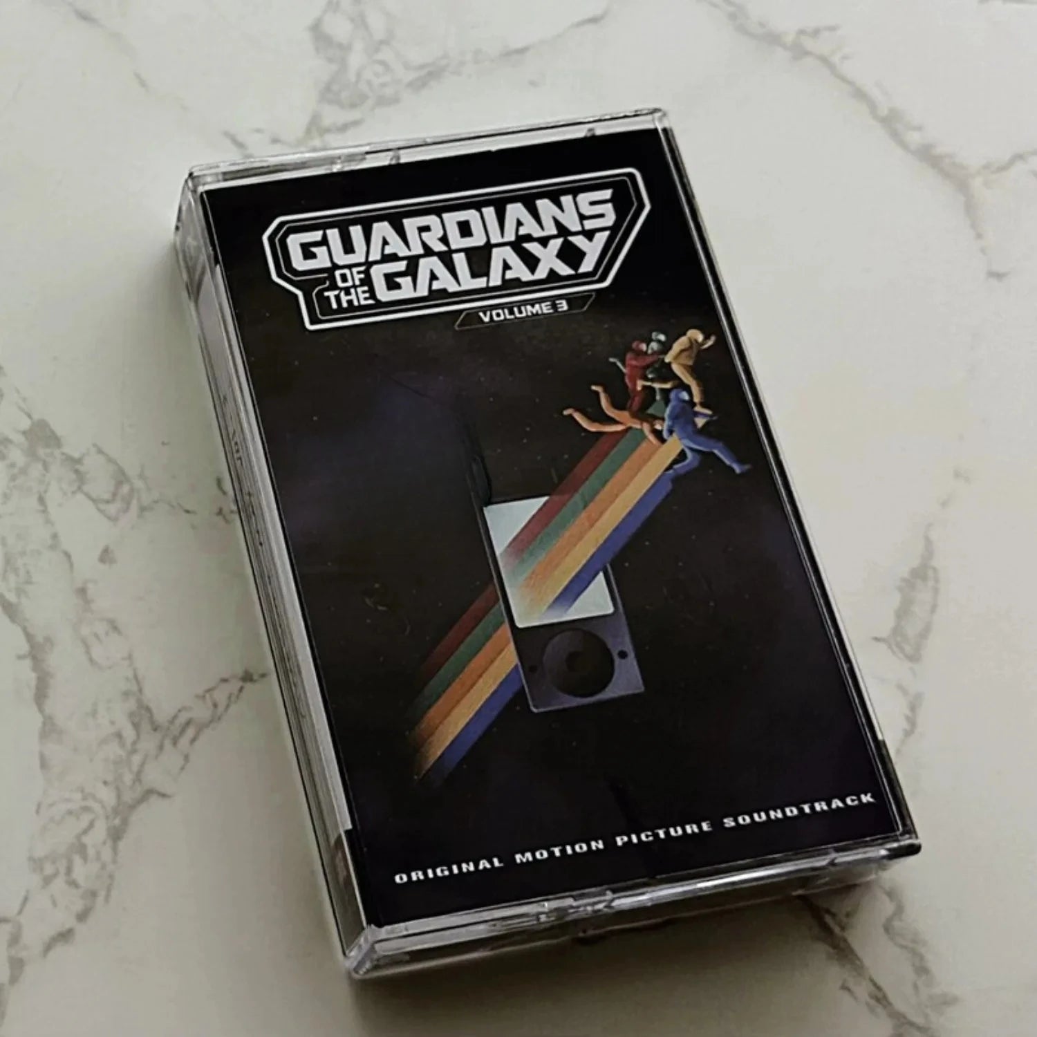 Movie Music Themed Cassette Tape, Space Adventure Style Cover, High-Fidelity Analog Audio Media for Music Fans & Home Decor Qme Volume 3