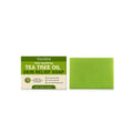 Tea Tree Oil Soap Cleaning Gentle Exfoliating Relieve Itch Moisturizing Dry Skin Smoothing Natural Bath Soap for Body and Face Qme 100g Boxed