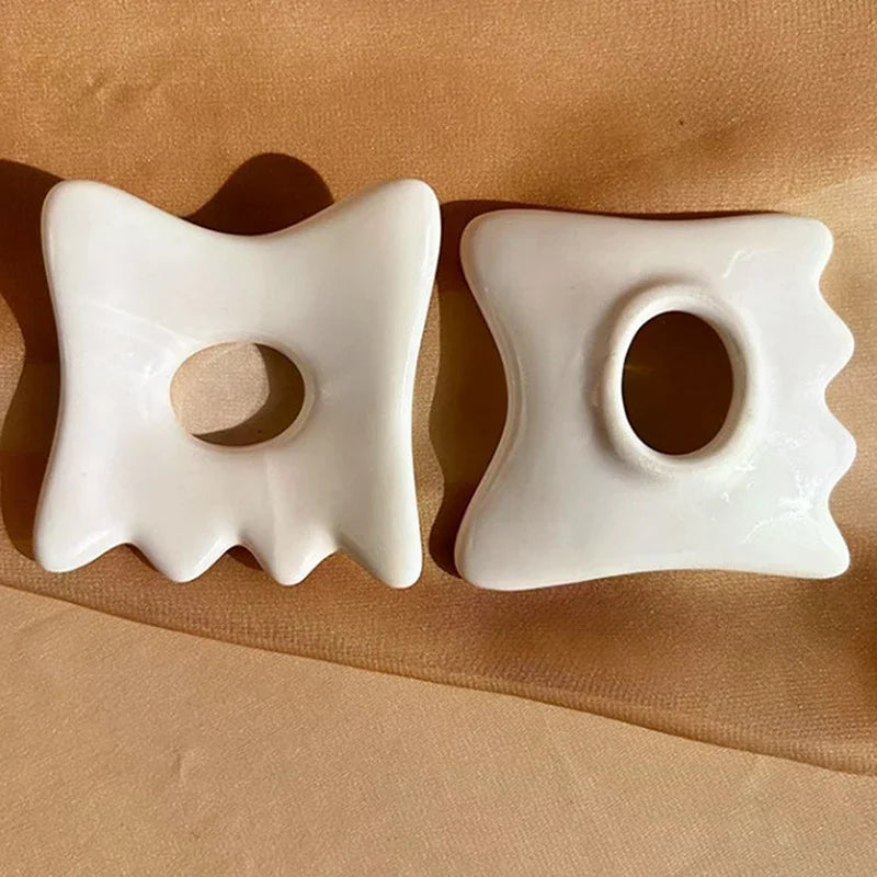 Ceramic Facial Scraping Tool Gua Sha Board Anti Aging Skin Care Qme