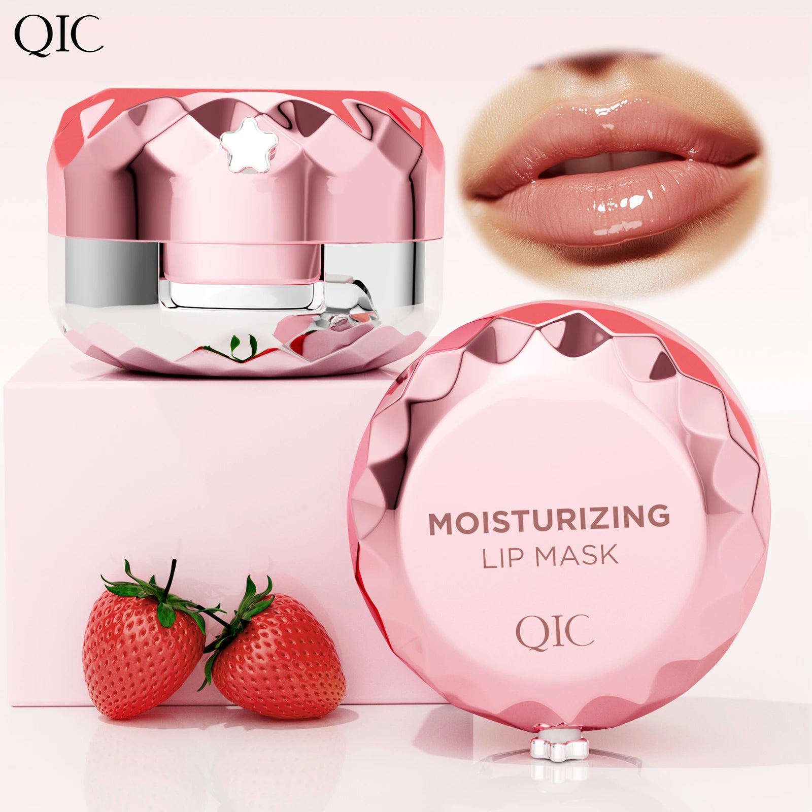 Moisturizing Lip Balm Lip Mask, Exfoliate Dry Chapped Lips, Long Lasting Hydrating Nourish Repair Lip Care Qme