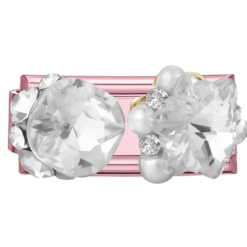 2026 Sweet Luxury Pearl Zircon Bows Square Long DIY Making Bracelet