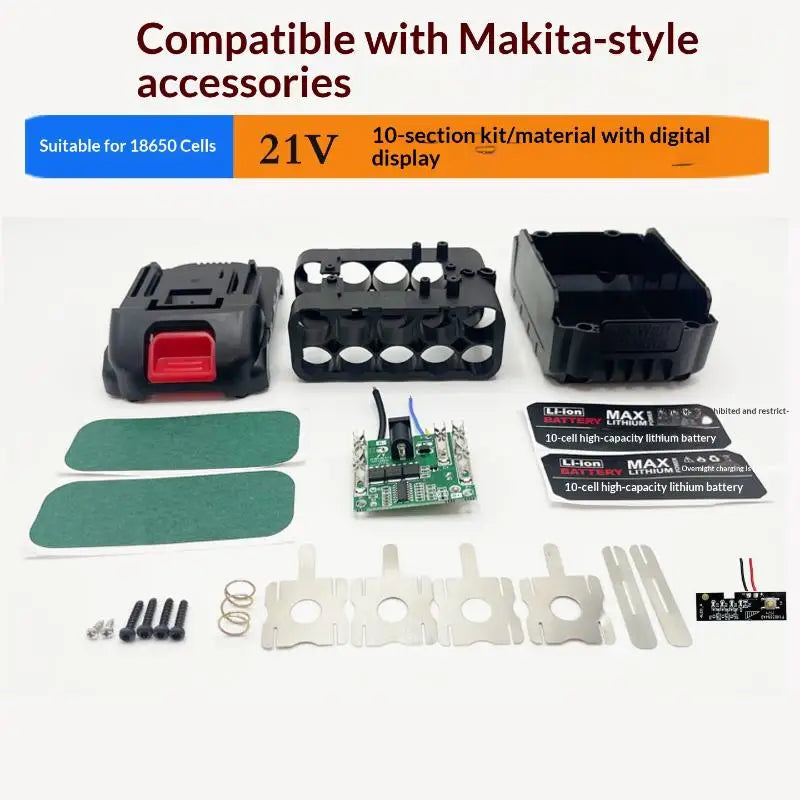 21V Battery Case Screwdriver 5X 10X 15X 20X 30X 18650 Holder 5S 50A Qme A7