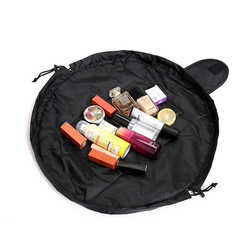 50X62CM Drawstring Elastic Makeup Storage Bag Women Portable Travel Black Large Capacity Portables Handbag Storage-Bags Trendy Qme