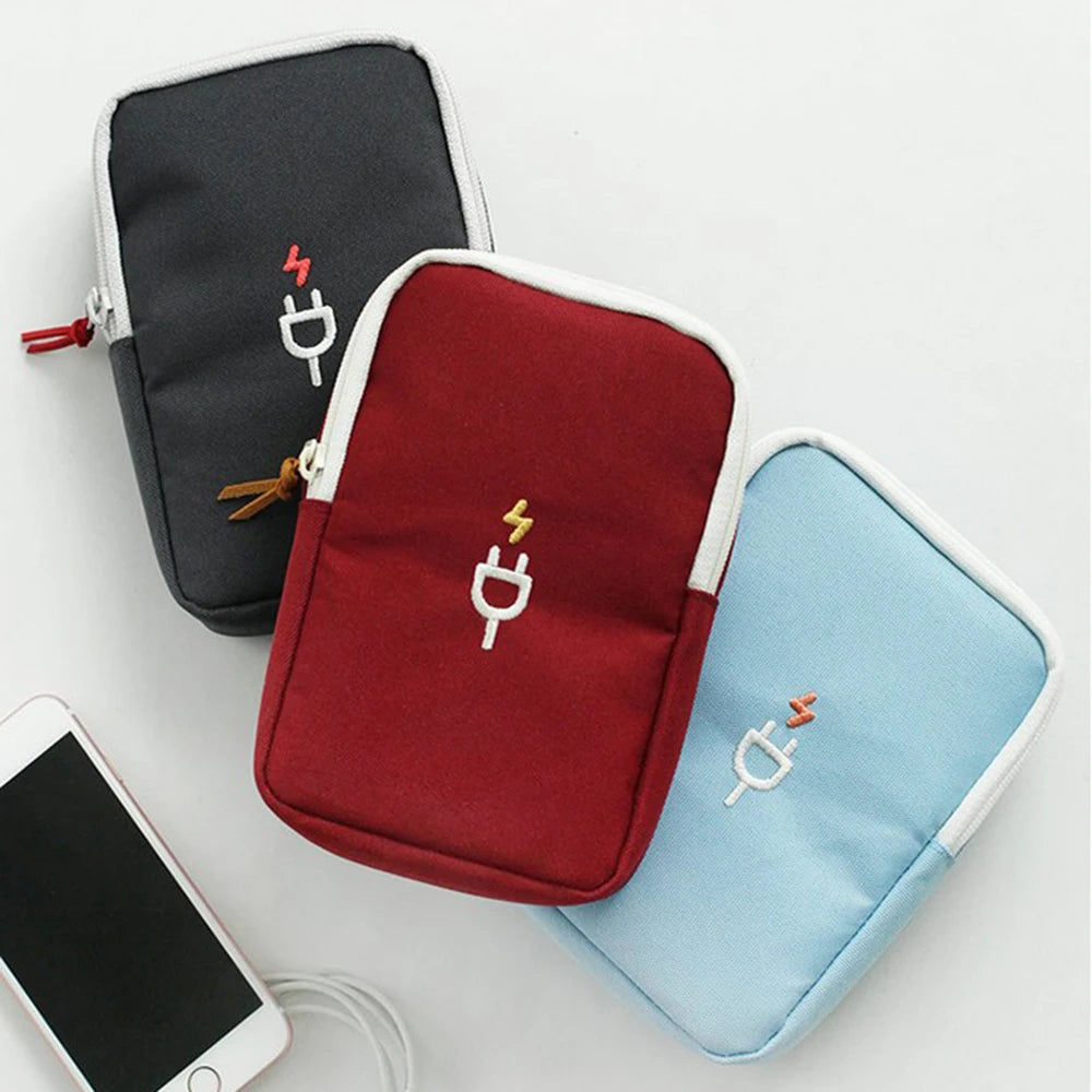 1PC Travel Portable Travel Charger Headphone Cable Digital Bag Storage Bag Men'S And Women'S Organizer Bag Qme