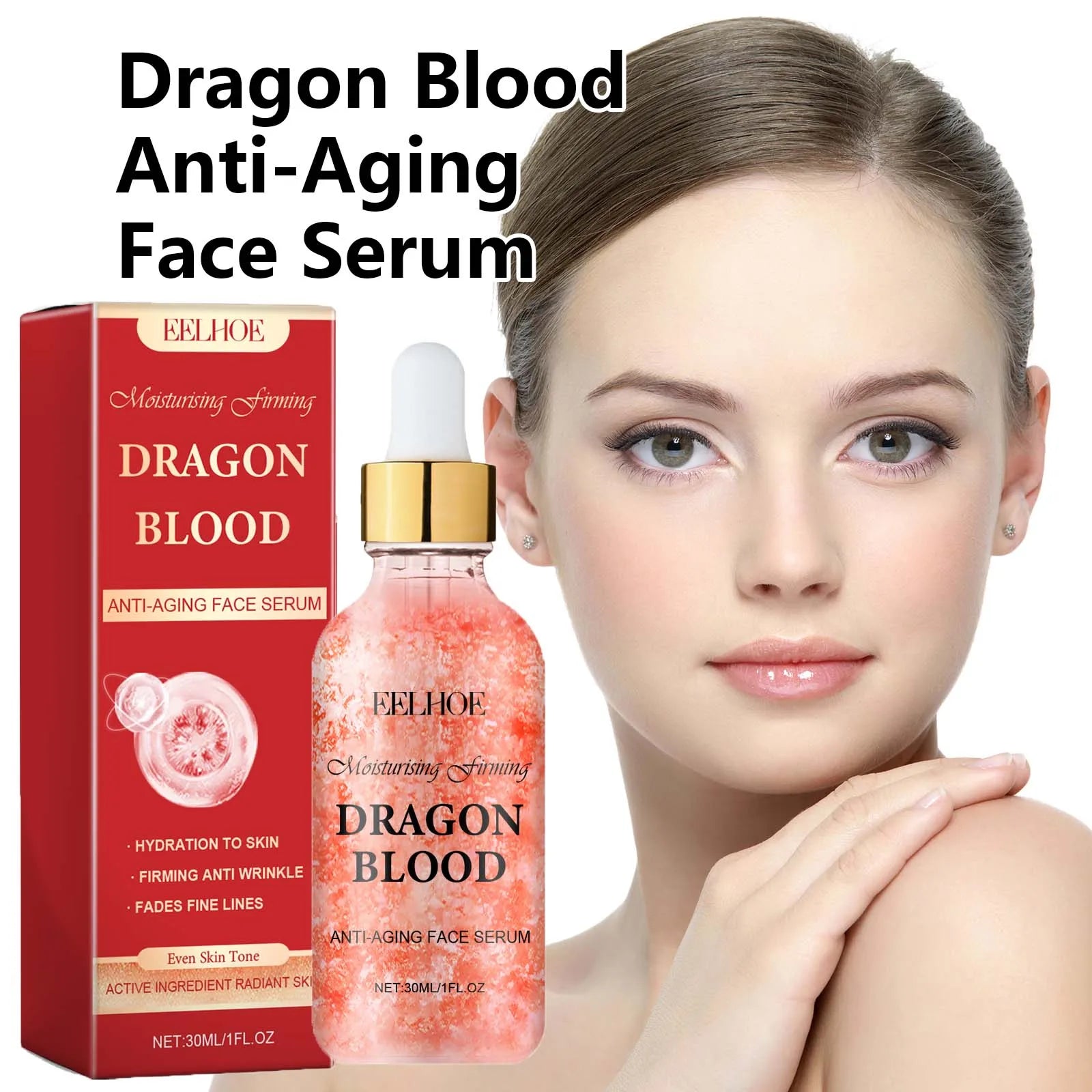 Dragon Blood Facial Serum Fade Fine Lines Lifting Firming Smooth Nourishing Brighten Face Skin Rejuvenation Essence Moisturizing Qme