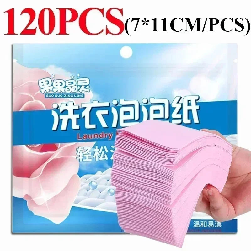 30/60/120pcs Soluble Laundry Tablets Powerful Stain Remover Laundry Soap Powder Washing Machine Cleaning Tablets Detergent Qme Pink 120PCS