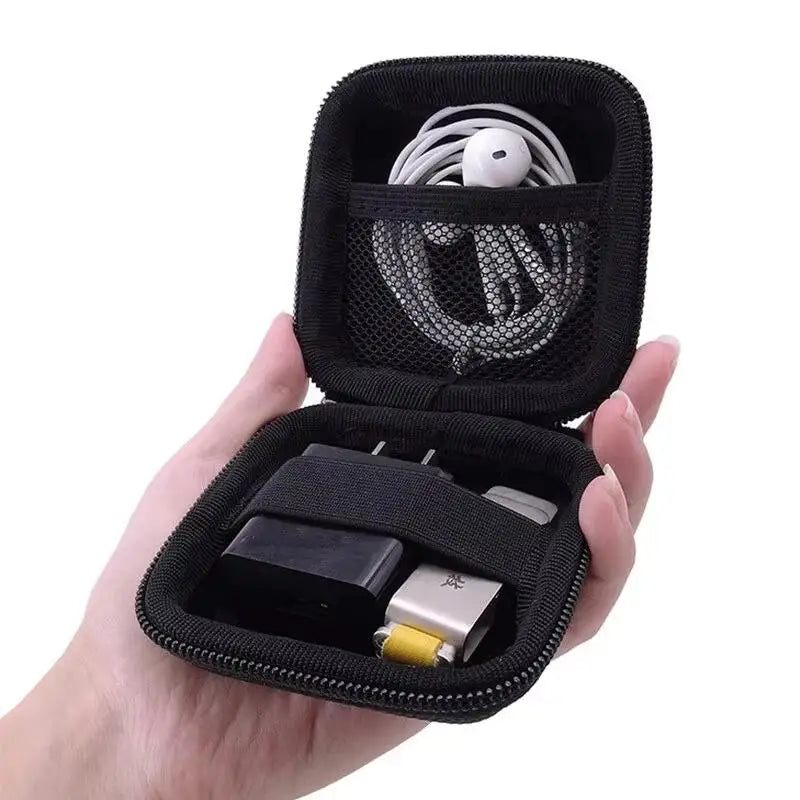 Mini Portable EVA Storage Bag Pouch Carrying Zipper Earphone Case Qme