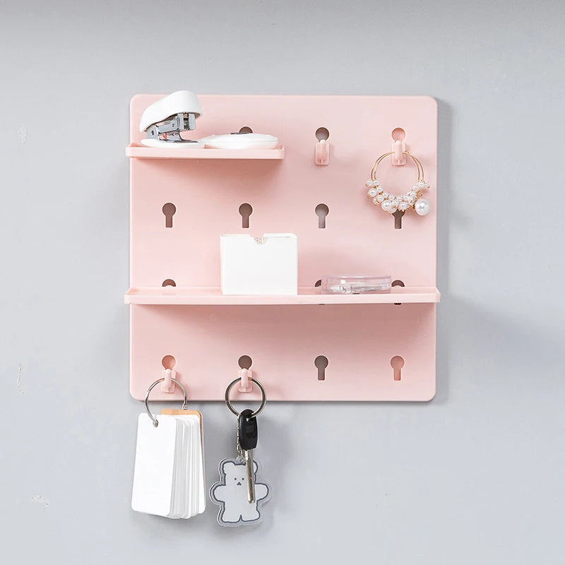Pegboard Combination Kit, Pegboards and Accessories Modular Hanging for Wall Organizer, Crafts Organization Ornaments Display Qme 1pc Pink