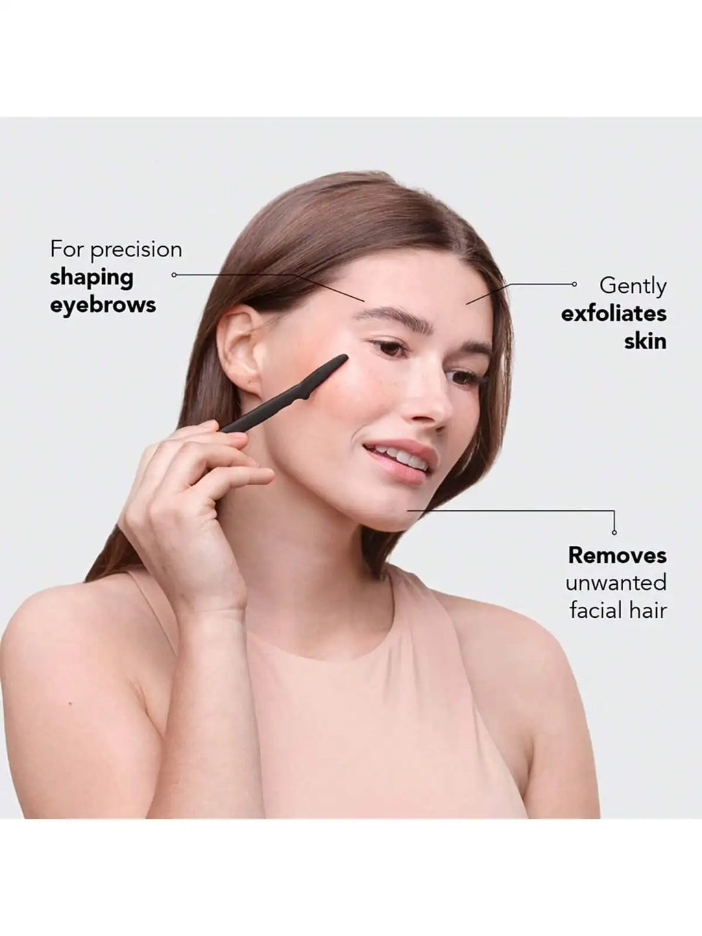 Black Eyebrow Trimmer Scratch Resistant Blades Qme