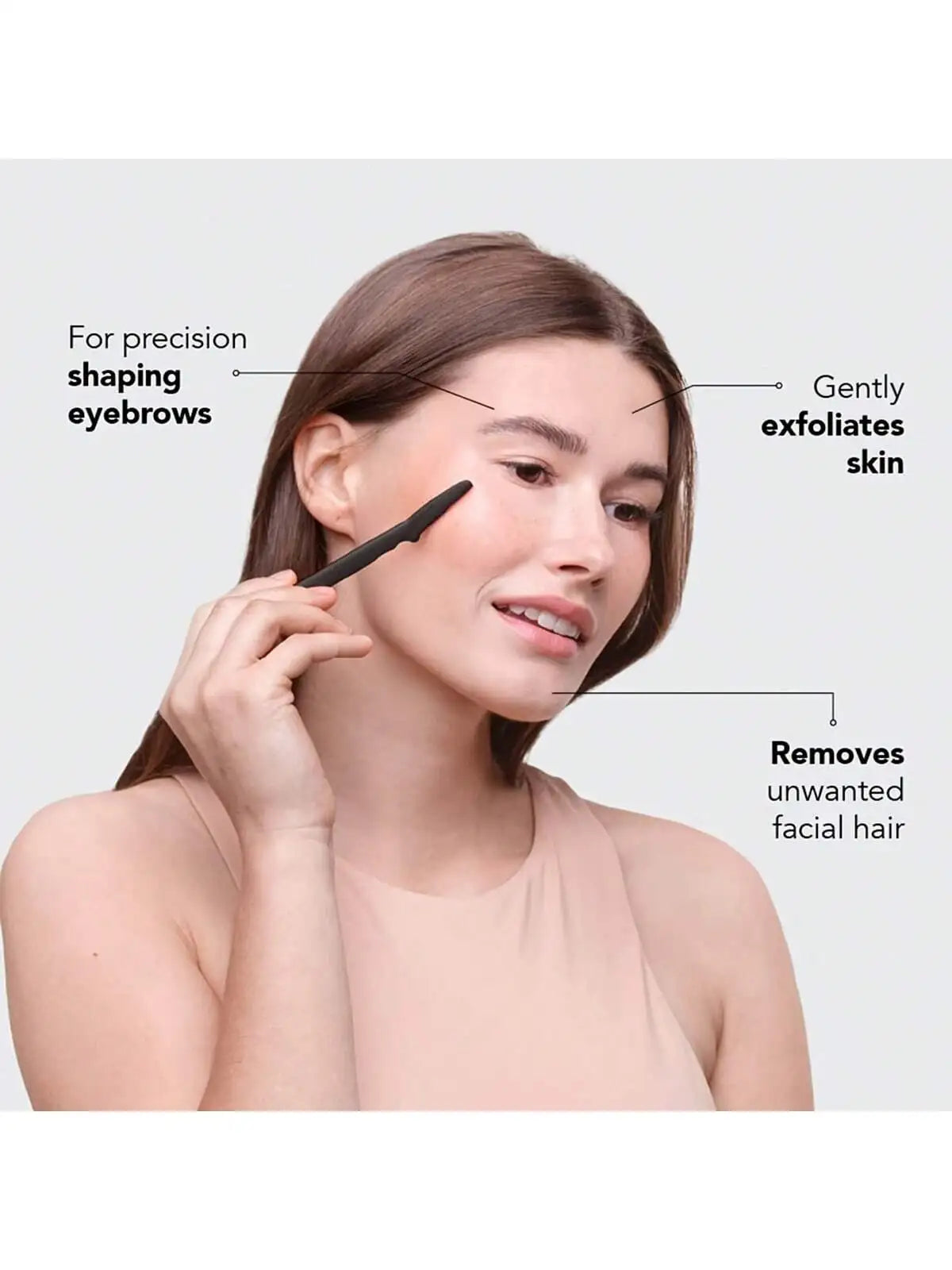 Black Eyebrow Trimmer Scratch Resistant Blades Qme