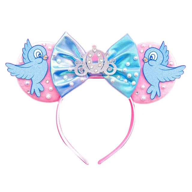 Sunflower Fashion Mouse Ears Princess Headband For Kids Band For Women Hair Accessories Girls Sequins 5" Sequin Bow Headwear Qme Headband 7