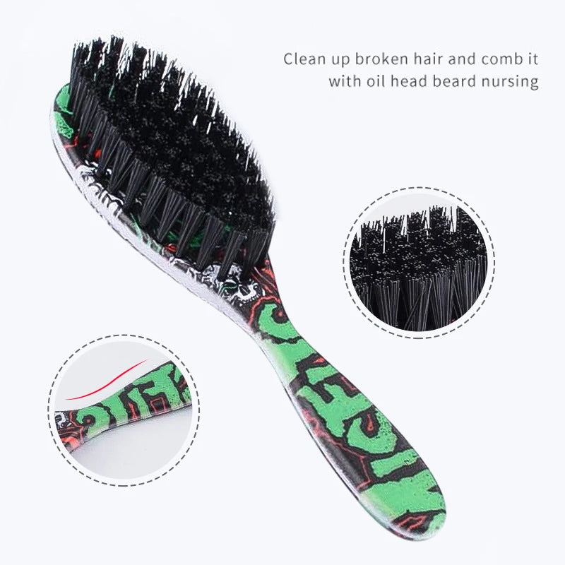 Double-sided Professional Barber Neck Brush Comb Shaving Beard Salon Qme