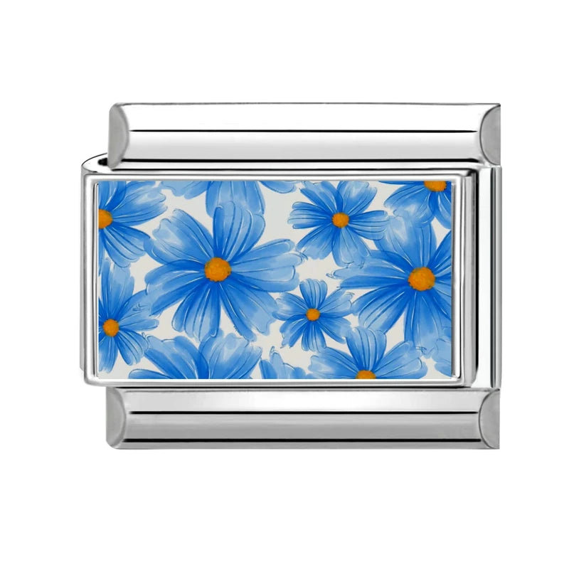 2026 Cool Sports Car Blue Series Italian Charm Stainless Steel Links