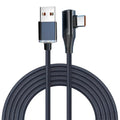 USB 120W 90 Degree Elbow Type-C Connector Fast Charging Cable Data Cable 0.25M 1M 2M 1.5M Quick Charging Data Wire Charger Line Qme black A to C 1.5m