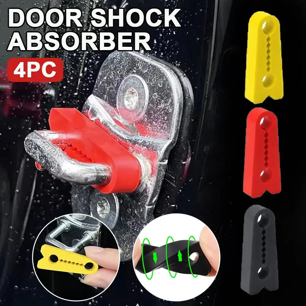 4pc automobile Door Damper Easy Installation Silicone Damper Cushion Car Door Shock-Absorbing Pad For Vehicles RV Truck Trailer Qme